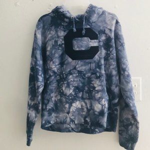 Blue Champion Tie Dye Reverse Weave Hoodie